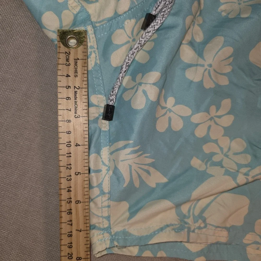 Exist Men's Swim Trunks Board Shorts Size XXL Cargo Drawstring Floral Pattern